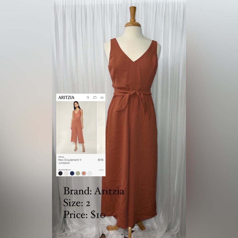 Aritzia jumpsuit terracotta color - gently used